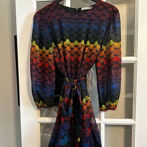 Alice + Olivia Rainbow Ombre Mina dress